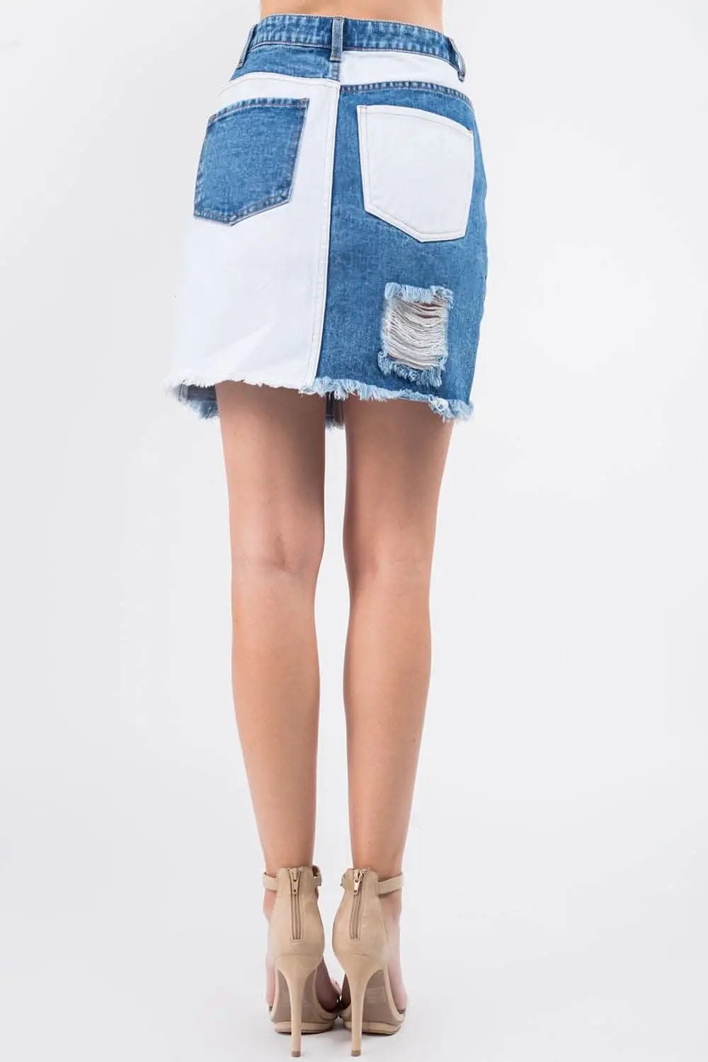 American Bazi frayed denim skirt - Love Salve